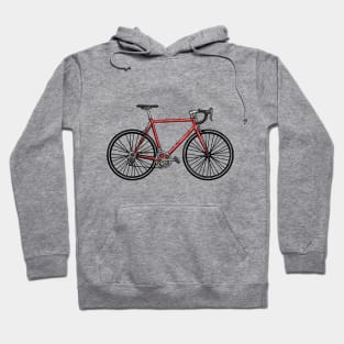 Racing bicycle with saddle Hoodie